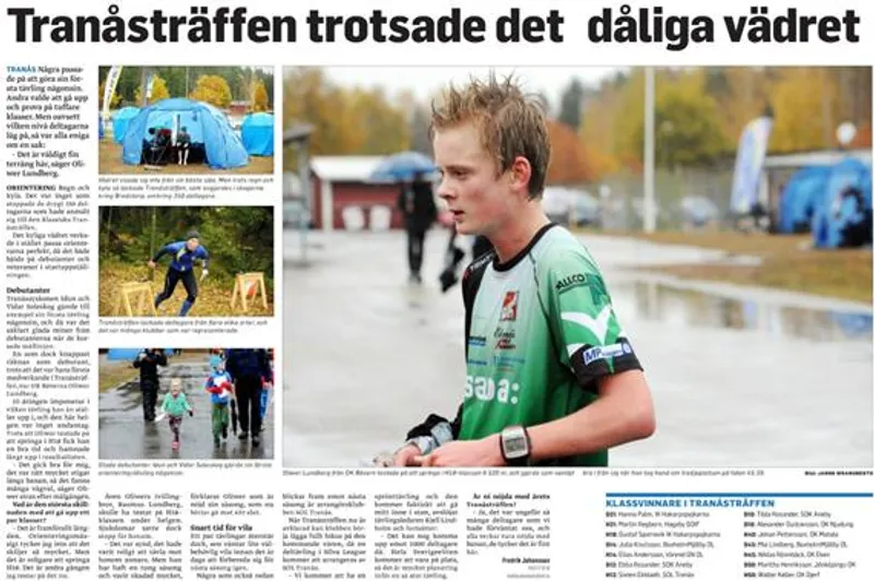 Bävrar tävlade i regnet i Tranås