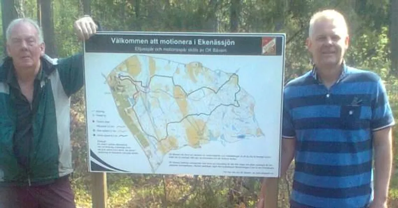 Informationstavla vid elljusspåret