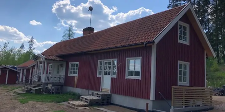 Nu har vi äntligen kunnat börja använda stugan igen!