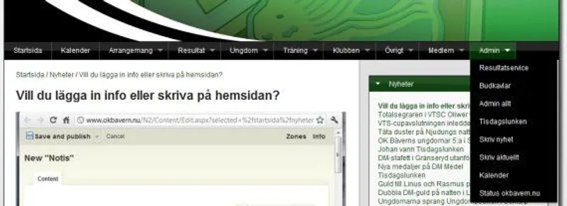 Vill du lägga in info eller skriva på hemsidan?
