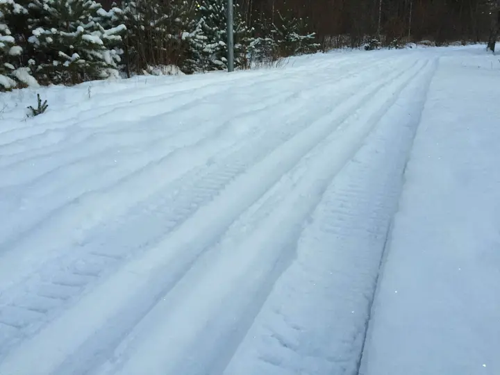 Skidspår i Ekenässjön