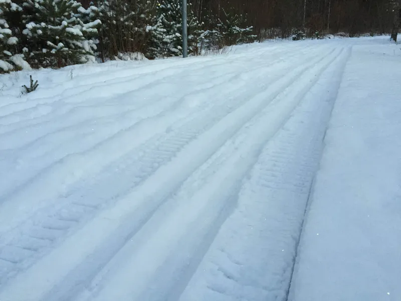 Skidspår i Ekenässjön